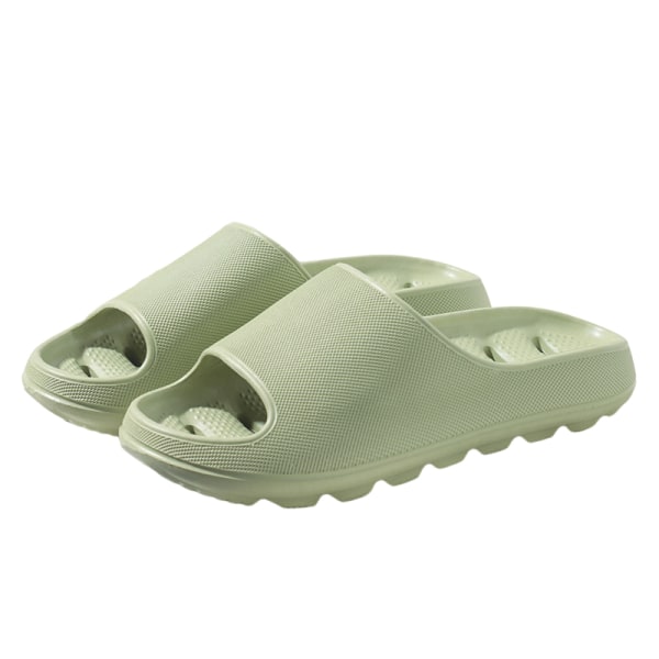 Unisex ensfarvede hjemmesko sommer strandsko åndbar sandal Green,36/37