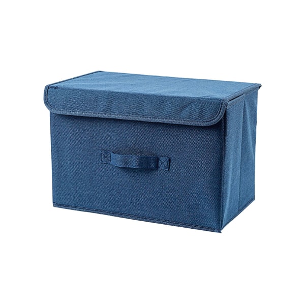Sammenfoldelig opbevaringsboks med låg Opbevaringsboks kan vaskes Marinblått 26x20x16cm(10.24x7.87x6.30")