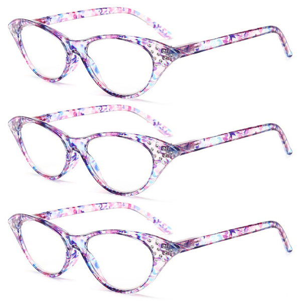 Herre Damebriller Læsebriller Brillelæsere Lila ram +100