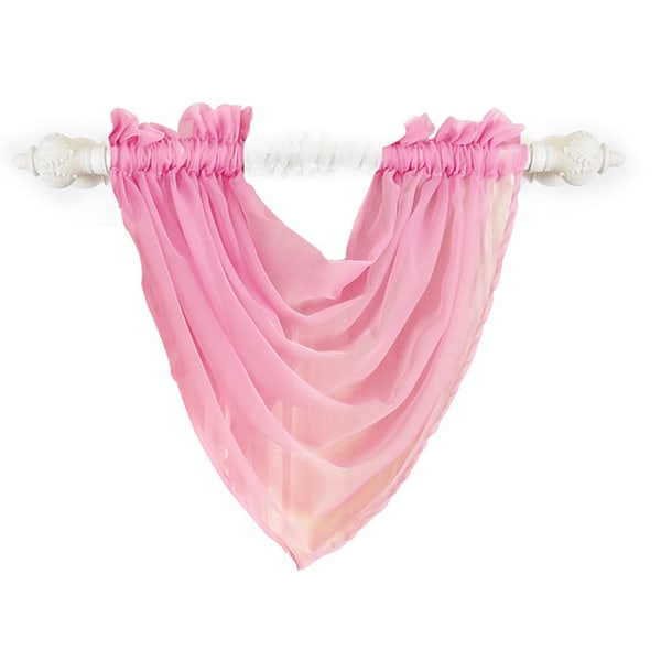 Gennemsigtigt voile vinduesgardin forhæng Tørklæder Rumdørsdeler Tulle Light Pink 100X200cm