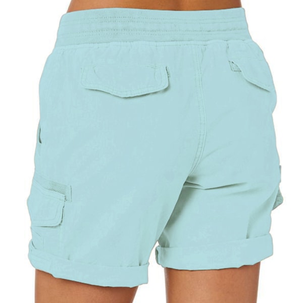 Kvinder Casual Cargo Shorts Sommer Casual Cargo Shorts Light Blue S