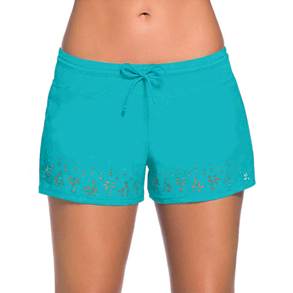 Dam Bikinitromsar Badbyxor Beach Shorts Hot Pants Badkläder Blue,L