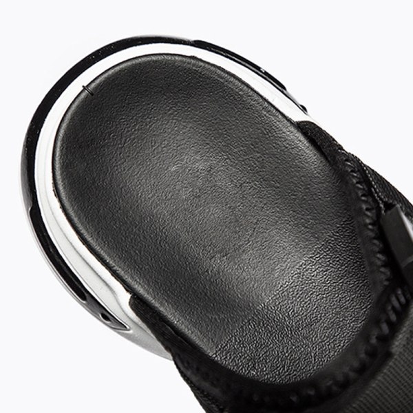 Sandaler för män Modetofflor Enfärgade strandskor Black,43