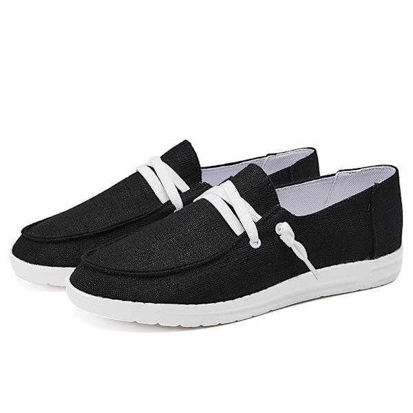 Kvinnors Slip On Casual Shoes Flat Flats Black 41