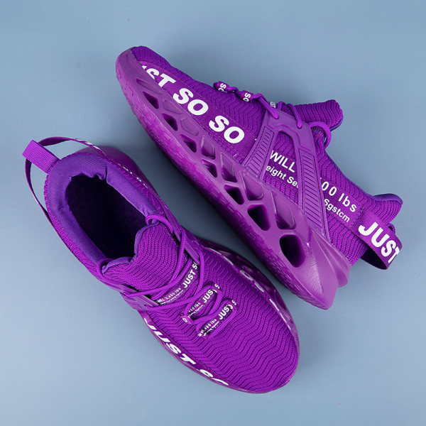 Unisex Athletic Sneakers Sports Løbetræner åndbare sko Violet,44
