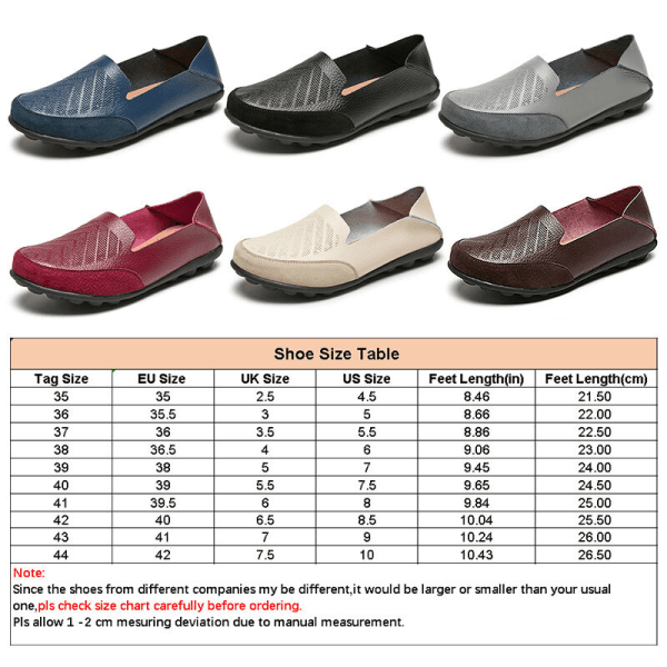 Dam Loafers Slip On Flats Halkfri Walking Comfort Casual Shoe grå 35