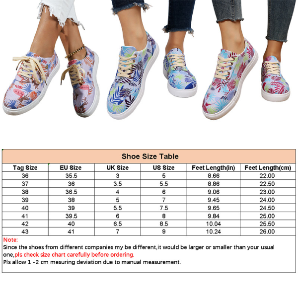 Sneakers med blommig komfort för kvinnor, halkfria lätta canvas sneakers  Lila 40 9c10 | Lila | Canvas | Fyndiq
