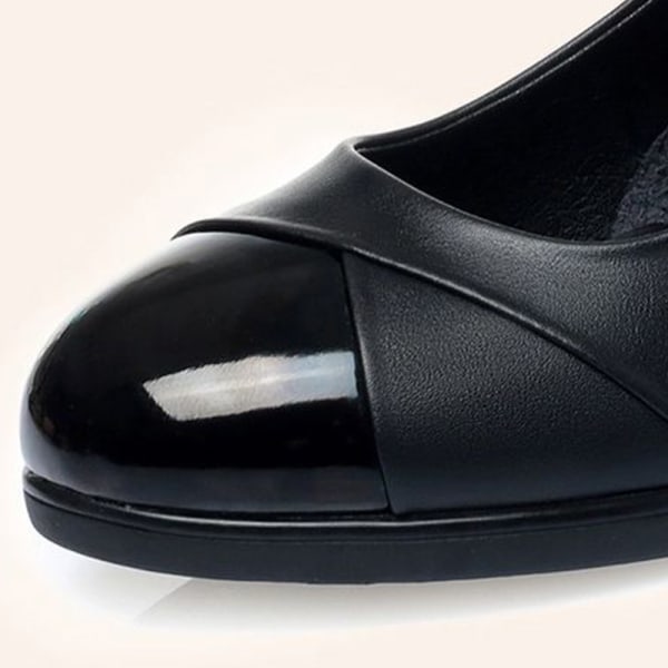 Dame Latin Mary Jane Dance Pumps Mother Shoes Soft Sole Ball Black 38