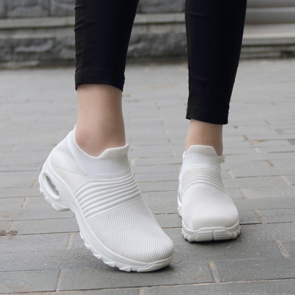 Sneakers för damer Air Cushion Andas Sneakers Löparskor White,35