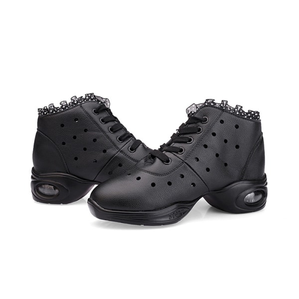 Dam Komfort Jazz Skor Athletic Non Slip Shoe Dancing Sneaker Svart-1 41