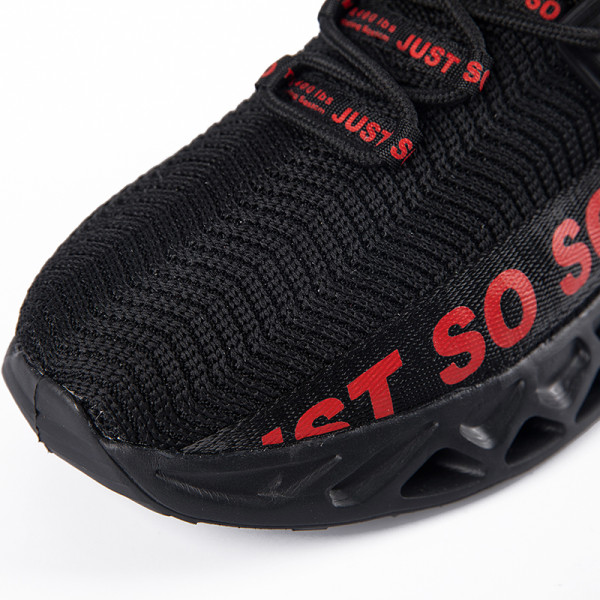 Unisex Athletic Sneakers Sports Løbetræner åndbare sko Black Red,40