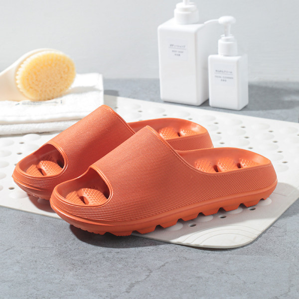 Unisex ensfarvede hjemmesko sommer strandsko åndbar sandal Orange,38/39