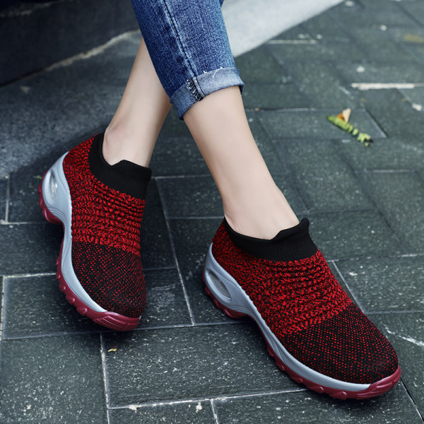 Sneakers för damer Air Cushion Andas Sneakers Löparskor Red,41