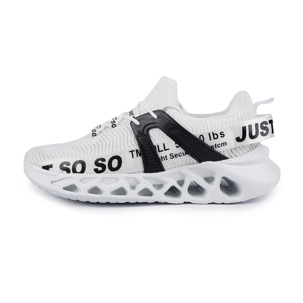 Unisex Athletic Sneakers Sports Løbetræner åndbare sko White,39