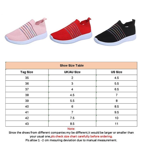 Printed Sneakers med tryck för kvinnor Sportskor Kil Red,38