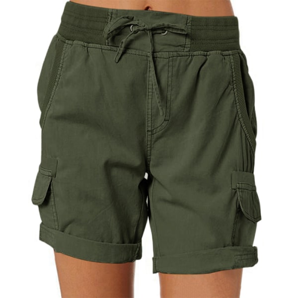 Kvinder Casual Cargo Shorts Sommer Casual Cargo Shorts Blackish Green S