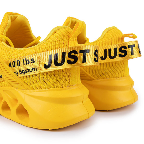 Unisex Athletic Sneakers Sports Løbetræner åndbare sko Yellow,37