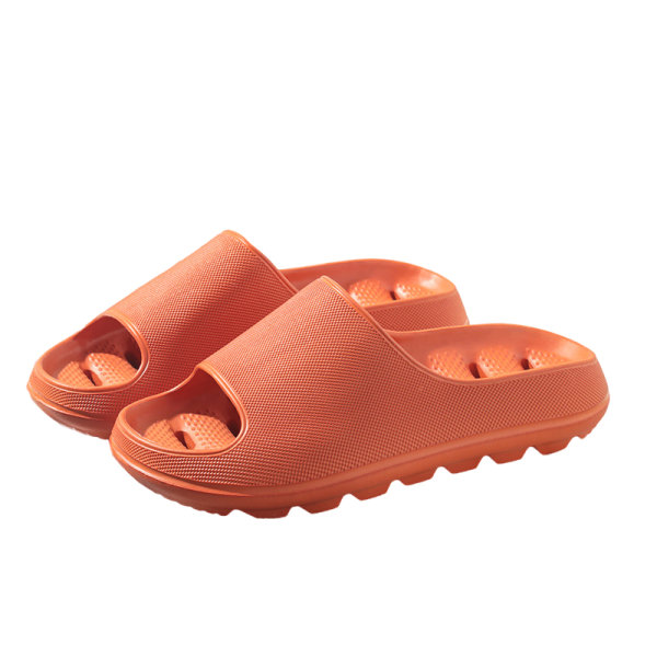 Unisex ensfarvede hjemmesko sommer strandsko åndbar sandal Orange,36/37
