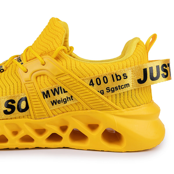 Unisex Athletic Sneakers Sports Løbetræner åndbare sko Yellow,41