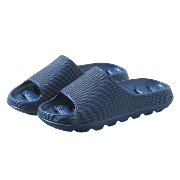 Unisex ensfarvede hjemmesko sommer strandsko åndbar sandal Blue,40/41