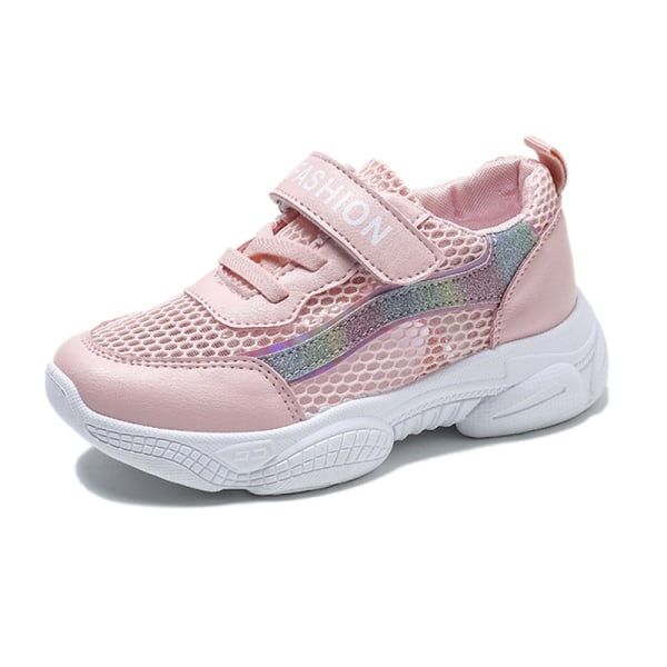 Slitstarka löparskor för flickor Halkfria Low Top Walking Shoe Sports rosa 26