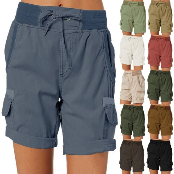 Dame Casual Cargo Shorts Sommer Casual Cargo Shorts Khaki 3XL be2f | Khaki  | Cotton | Fyndiq