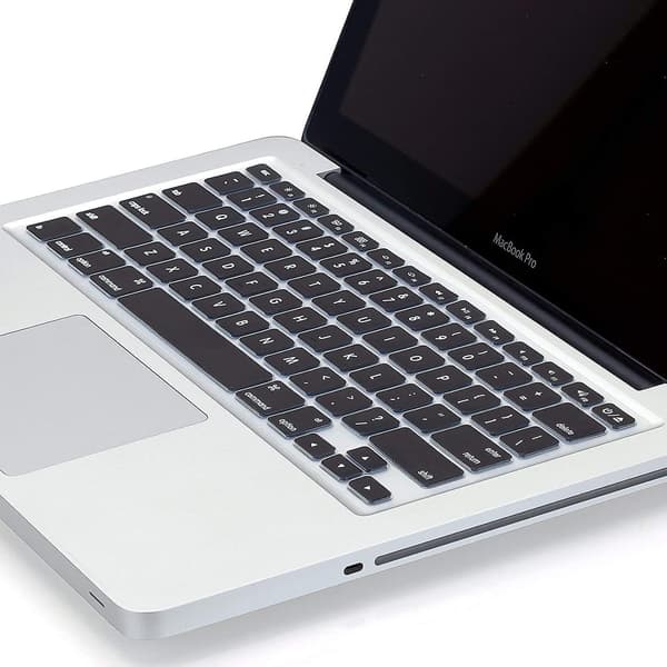 Macbook Keyboard Cover Compatible With Older Version Macbook Pro 13, 15, 17 Inch Black