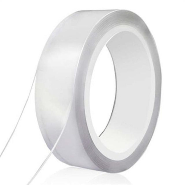 Nano Tape Tracsless Double Sided Tape Reusable Waterproof Adhesive Tape Cleanable Home 100*2*0.1cm 1m
