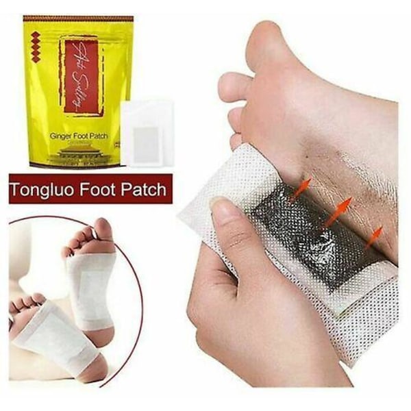 10pcs Anti Swelling Ginger Detoxing Patch Tongluo Foot Patch