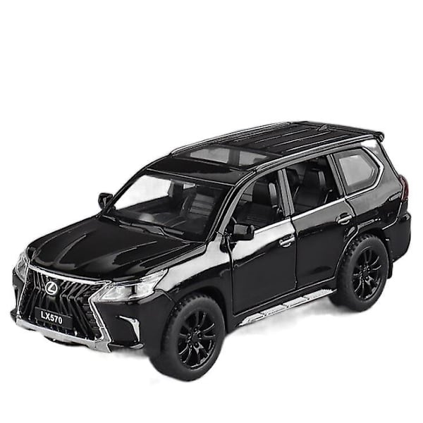 1:32 Leluauto Erinomainen Laatu Lx570 Maastoauto Metalliauto Lelu Seosauto black
