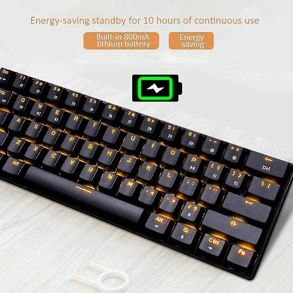Gaming Keyboard, Rk61 Dual-mode Bluetooth Mechanical Keyboard (wired / Wireless), With Led Backlight, Standby For 360 Hours, For Computer, Mobile Phon