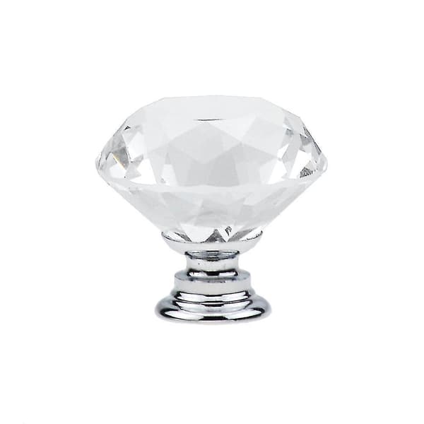 10pcs/set 30mm Diamond Shape Design Crystal Glass Knobs Cupboard Drawer Pull Kitchen Cabinet Door
