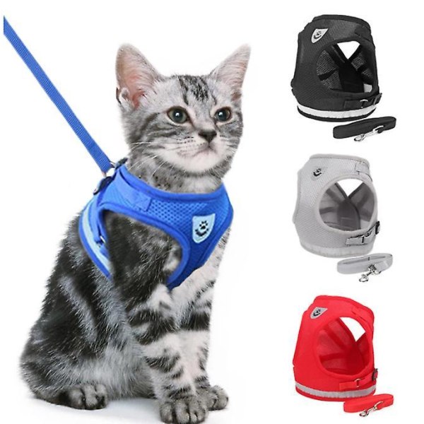 Cat Harness, Cat Harness Escape Proof Gray L