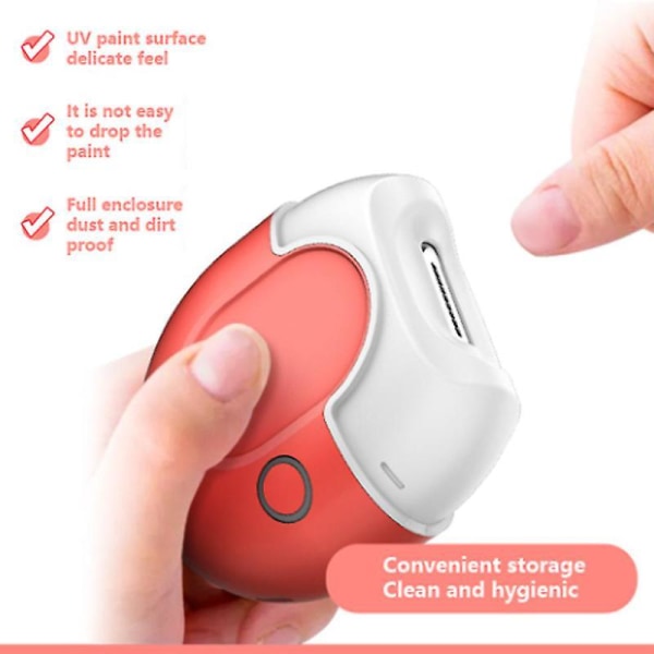 Electric Nail Clipper Manicure Device Elderly Adult Nail Clipper Children Automatic Trimmer red