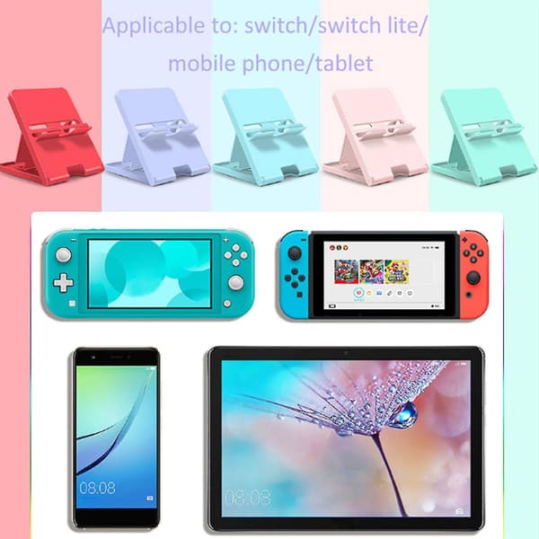 Justerbart Solid Farge Spillkonsoll Støtte Stativ Brakett For Nintendo Switch Purple