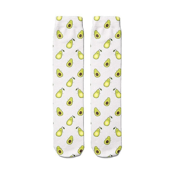 Gladt Sjovt Print Frugt Ananas Lange Sokker Kunst Dejlige Midt Rør Stilfulde Bomuldssokker Til Mænd Damer Style10