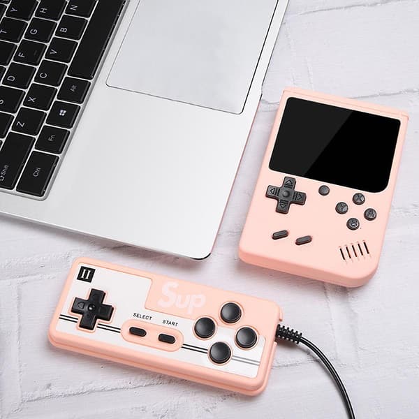 Handheld Game Console Retro Mini Game Console Gameboy With 400 Classic Games Pink