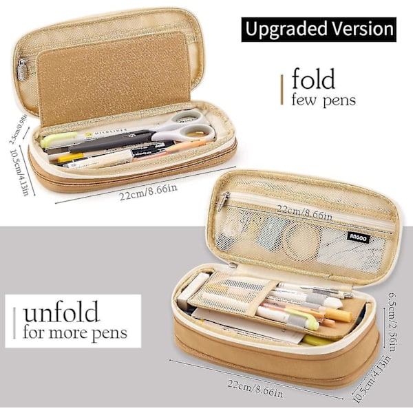 Large-capacity Pencil Case Storage Box brown