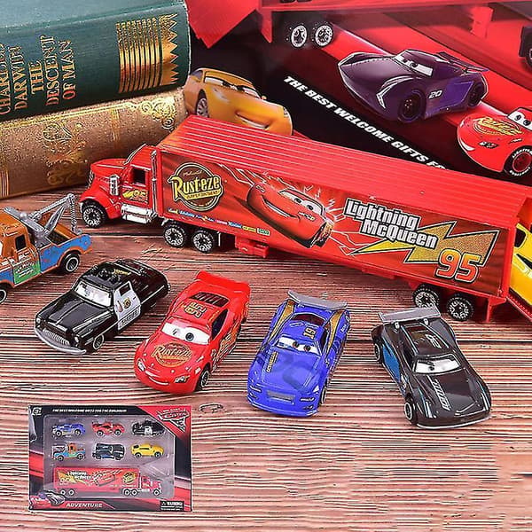 7 stk. Lynet McQueen Jackson Storm Mack Onkel Lastbil Støbt Metal Bilmodel