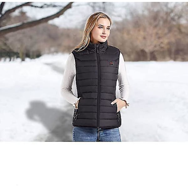 Electric Rechargeable Lightweight Women's Heated Vest BLACK S