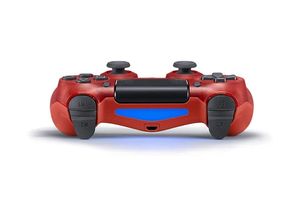 Trådløs spillkontroller kompatibel med PS4/ Slim/Pro-konsoll Transparent Red