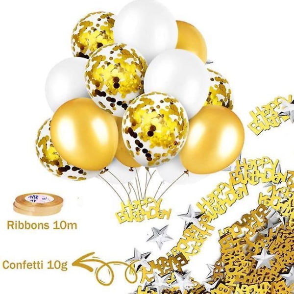 Happy Birthday Balloons Decorations Set For Party Supplies rose gold