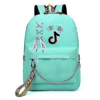New Luminous Ub Rechargeable Backpack Tiktok Backpack Tiktok Ribbon Student Schoolbag Black 2