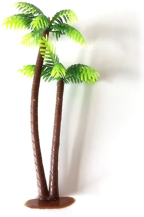 5 Pcs Plastic Coconut Palm Tree Miniature Flower Pots Bonsai Crafts Micro Landscape Diy Dcor