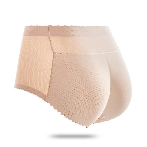 Women Padded Push Up Panties Butt Lifter Shaper Fake Ass Mid-waist 123beige M