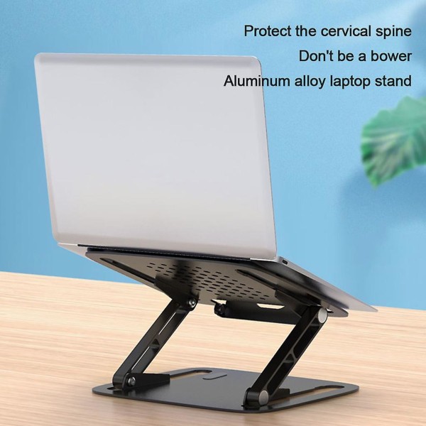 Aluminum Cooling Pad Holder Desktop Bracket Adjustable Laptop Holder Stand Black