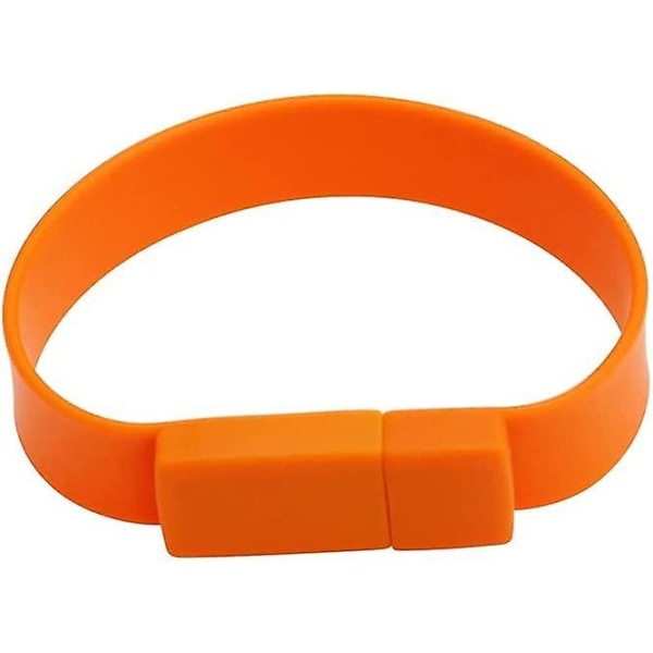 Bærbar vandtæt armbåndsdesign USB Flash Pen Drive Memory Stick Disk, orange 128gb
