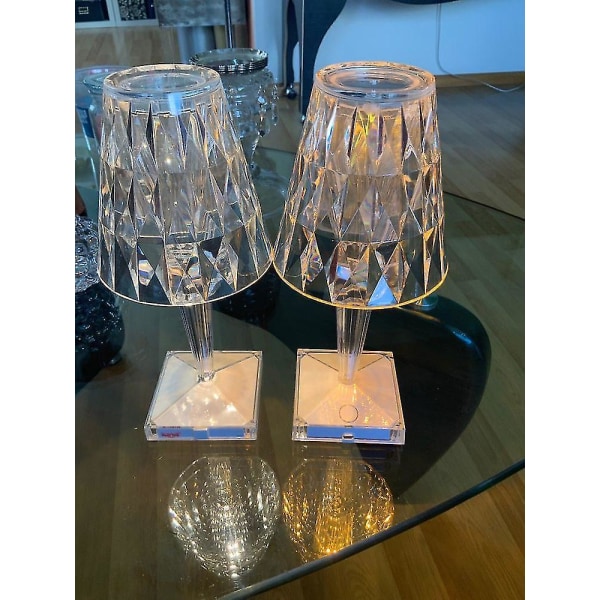 Zk-diamond Acrylic Decoration Desk Lamps For Bedroom Bedside Bar Crystal Lighting Fixtures Gift Led Night Light