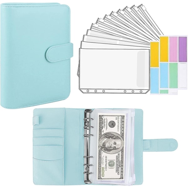 Budget Planner Cash Binder Envelope Blue-14pcs