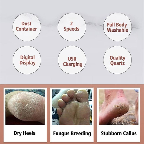 Pedicure Feet Care Electric Tools Foot File Dead Hard Skin Callus Remover Automatic Vacuuming Grinding Pedicure Tools